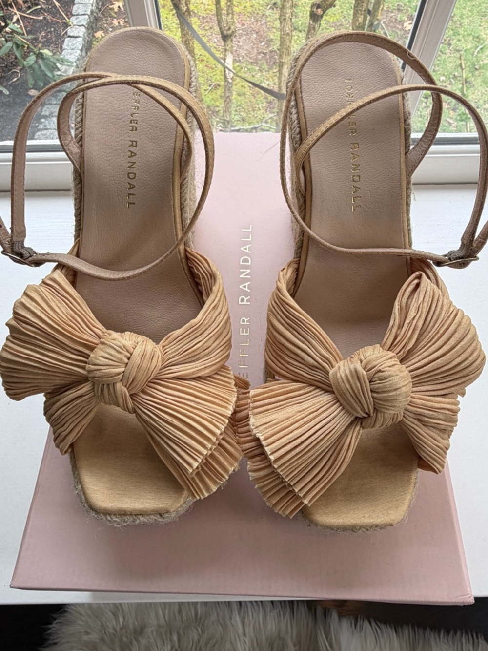 Loeffler Randall Women's Peri Espadrille Wedge Sandals - Color Hay